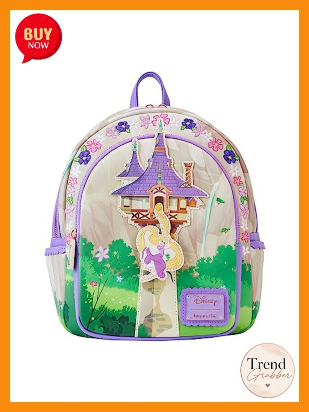 Loungefly Disney Tangled Rapunzel Mini Backpack Faux Leather